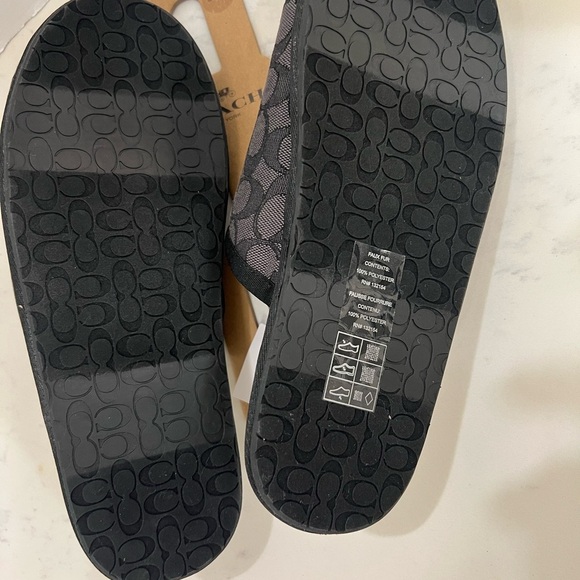 Coach Black and Gray Slippers - Picture 8 of 10